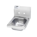 Krowne 12" Wide Space Saver Hand Sink 4" On Center Faucet Holes (Less Faucet) HS-9-LF